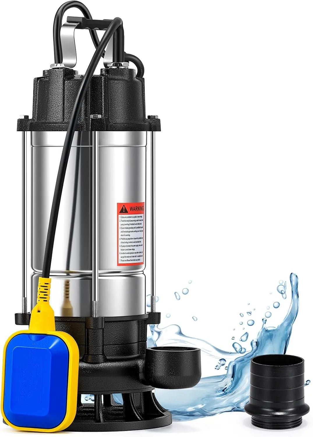 Debito 10m³/H, Testa 12m, Moongiantgo Pompa Immersa per Acque Sporche 550w