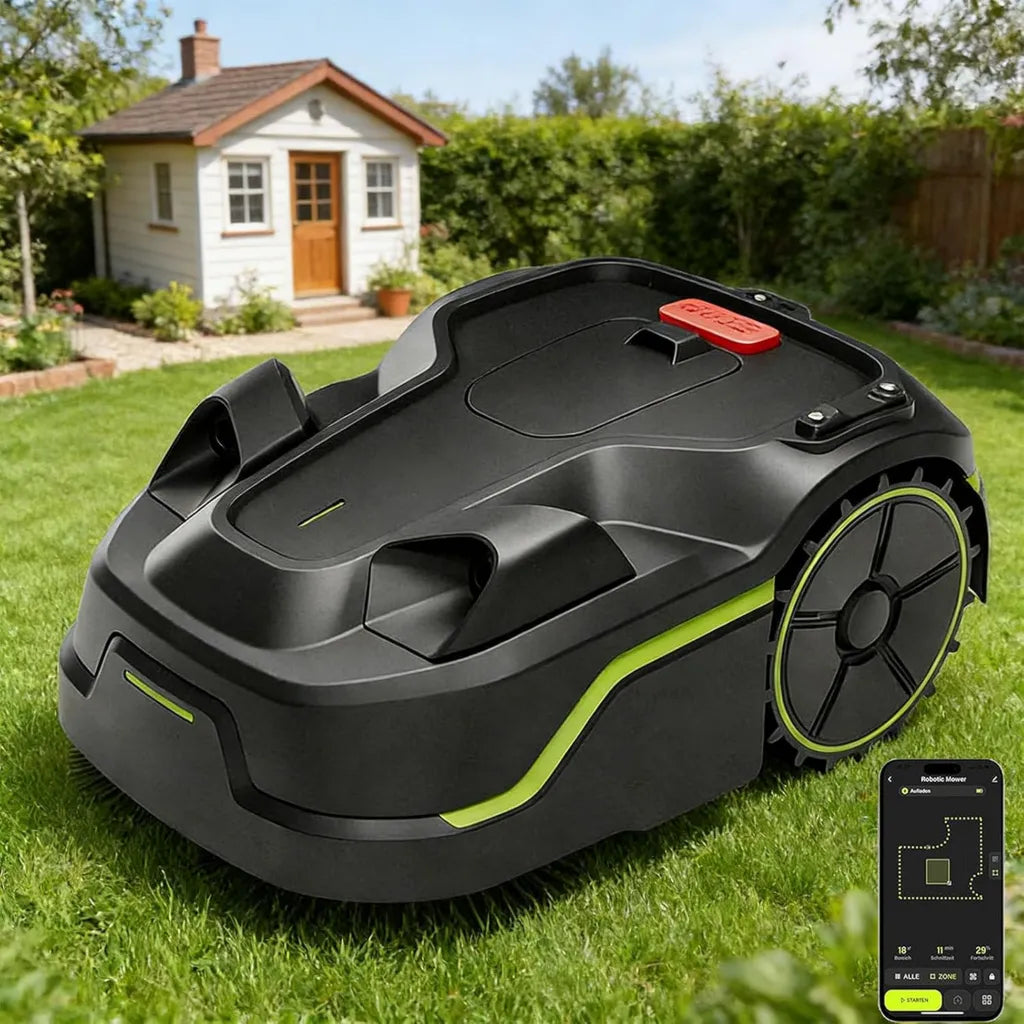 Robot Rasaerba Intelligente senza Fili con Visione AI, Superficie 600-800 m², Pendenze fino a 35°, Impermeabile IPX5