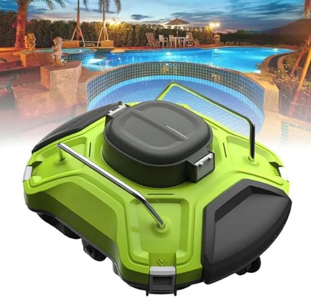 Robot aspirapolvere per piscine con arrampicata a parete e filtro superiore