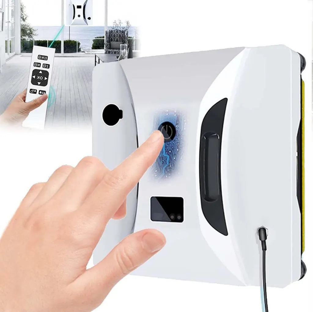 Robot Pulitore di Vetri Intelligente con Nebulizzazione e Telecomando, Ideale per Finestre e Specchi, 220V