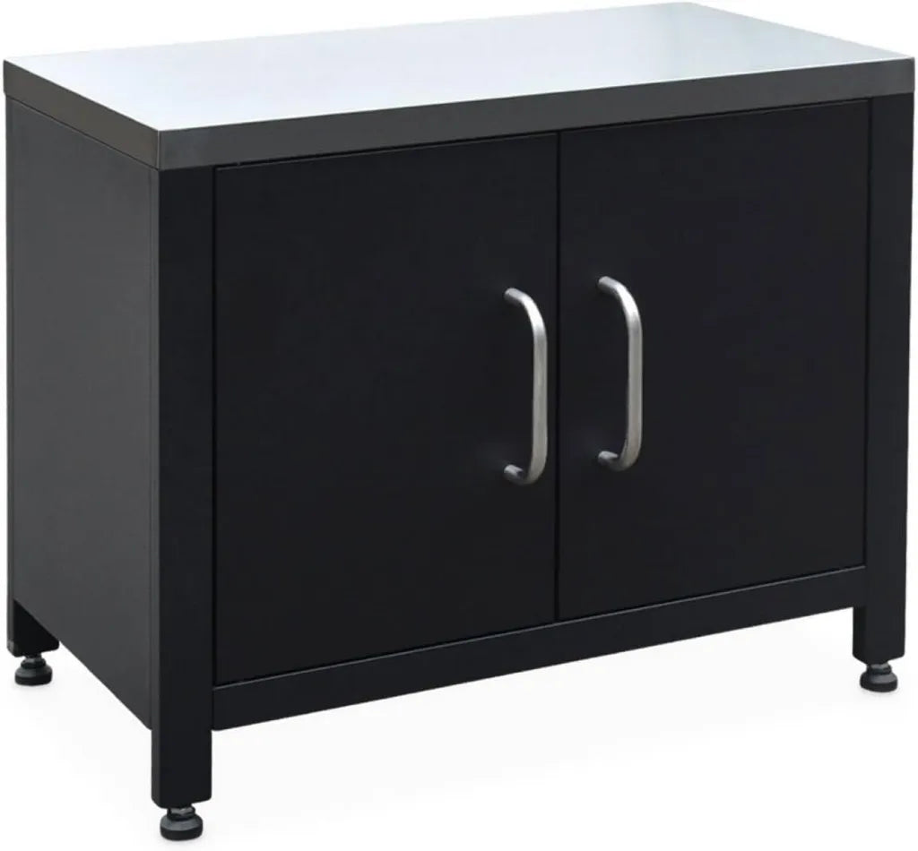 Mobile da cucina esterno in acciaio nero, 80 cm - 70x46x51 cm