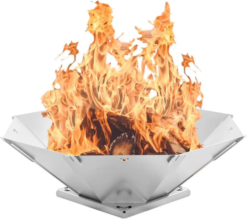 FENNEK Braciere Ottagonale Portatile, Acciaio Inox Resistente al Calore, Prodotto in Germania