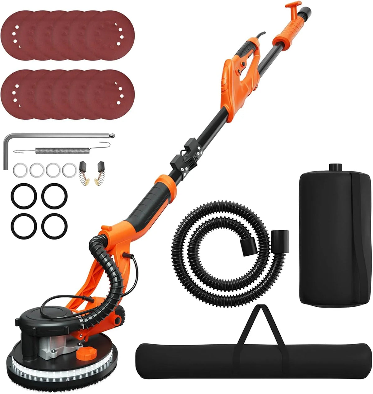 COSTWAY Levigatrice elettrica – pieghevole, regolabile, display LED, velocità regolabile, 750W