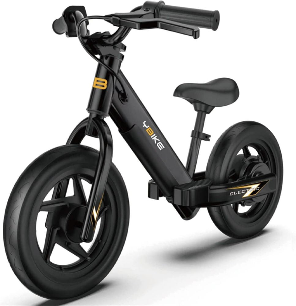 Bici Elettrica per Bambini 3-5 Anni, 12'' Senza Pedali, Sicura e Leggera con Sedile Regolabile