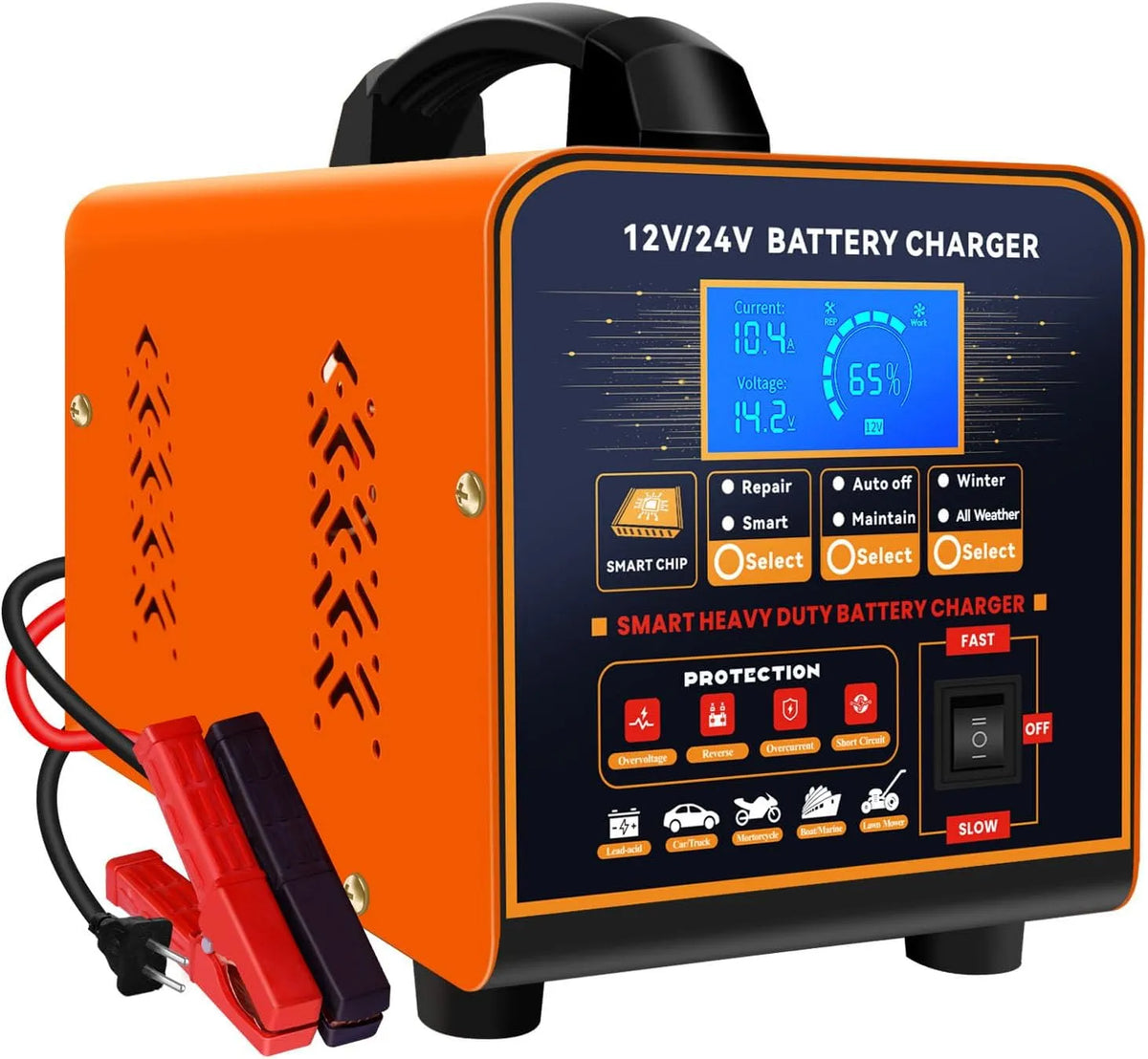 Caricabatterie intelligente e mantenitore di carica, 12V, 24V, 0-20A, per test elettronici e riparazione