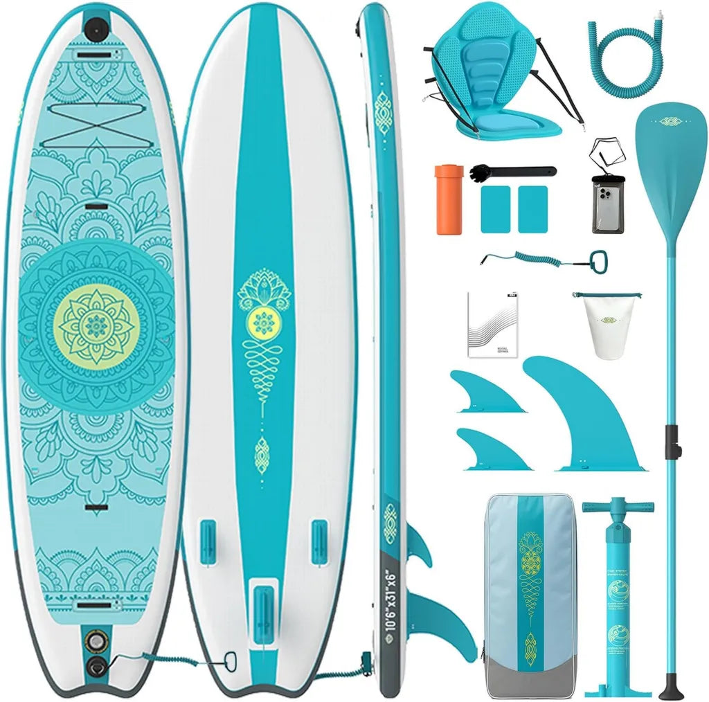 Tavola SUP Gonfiabile Devoko 330cm con Sedile Kayak, Accessori Inclusi