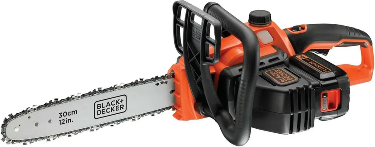 BLACK+DECKER Motosega a Batteria 36V 2.0Ah, Lama 30cm, Leggera e Ricarica Veloce