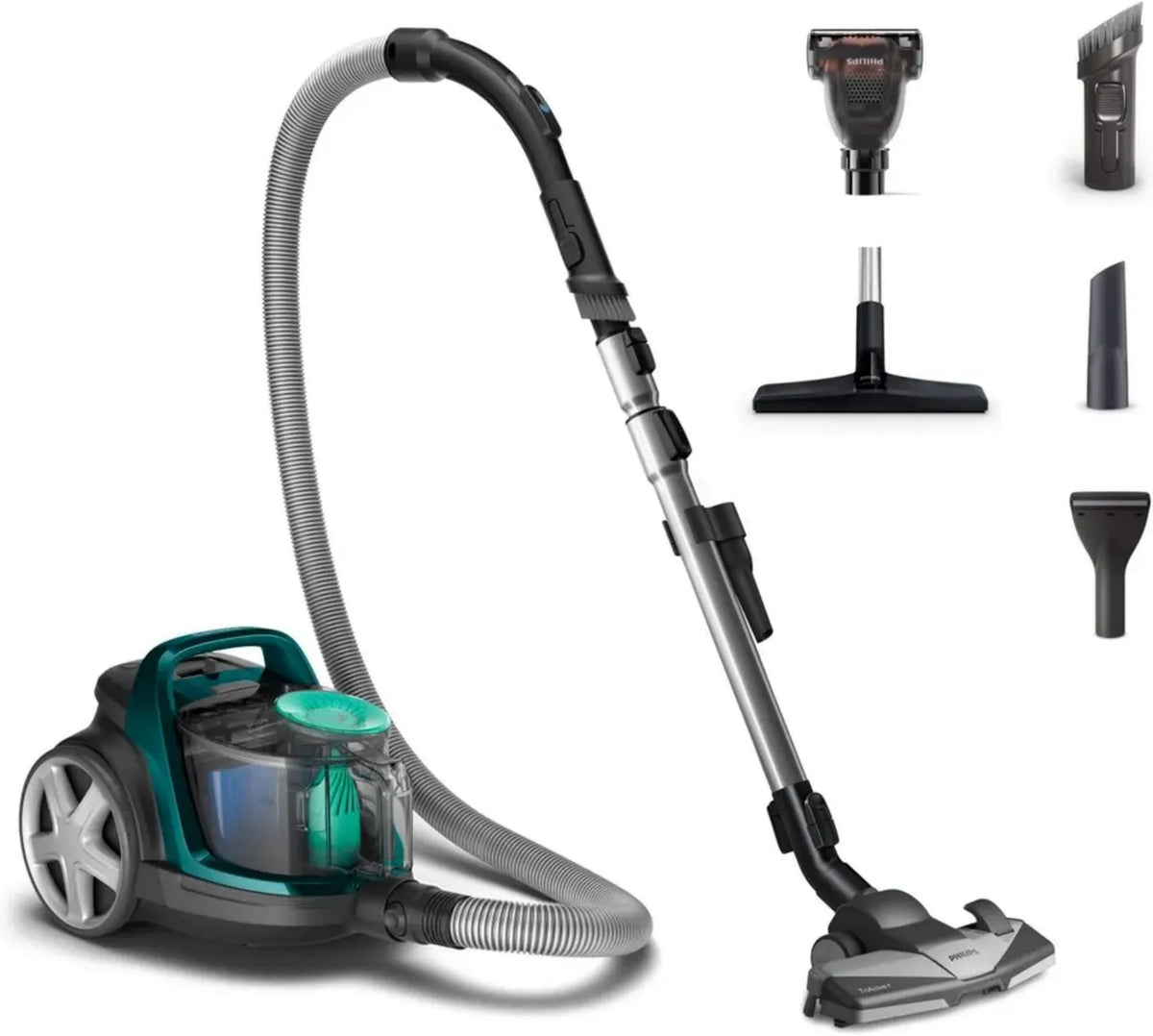Philips PowerPro Compact - Aspirapolvere ciclonico senza sacco con filtro HEPA e contenitore 1,5L