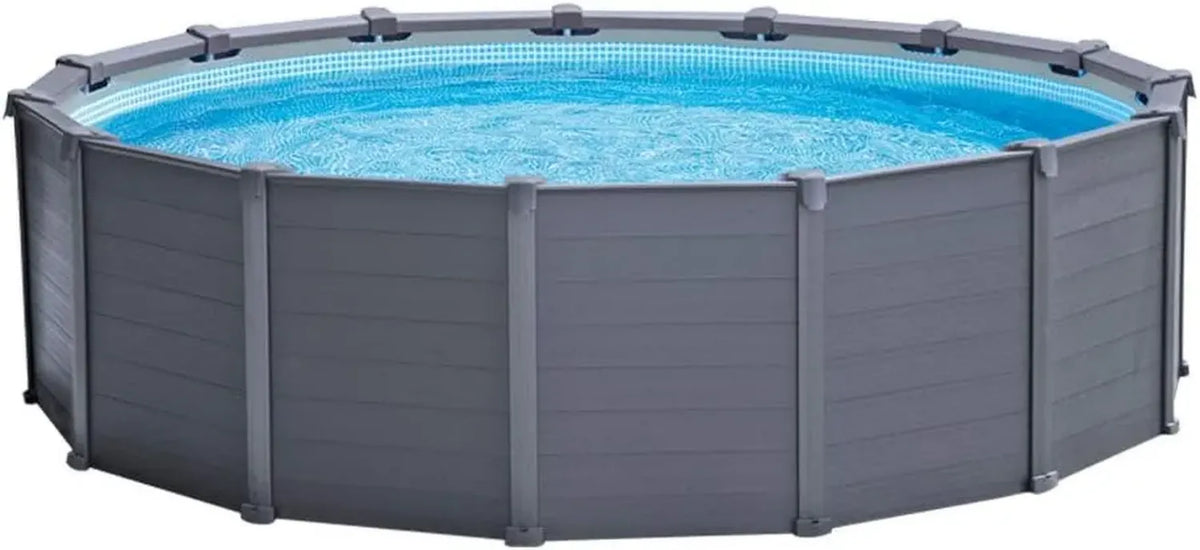 Piscina Rotonda Fuori Terra Intex con Pannelli Grigi, 478x124 cm