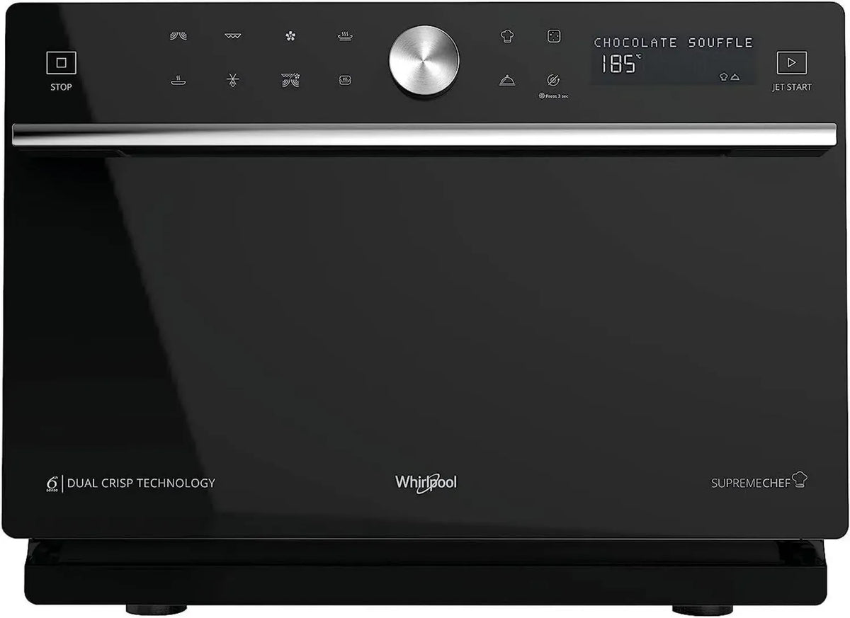 Whirlpool Microonde Combinato 33L con Grill e Vapore, Tecnologia Sesto Senso, Modello Supreme Chef