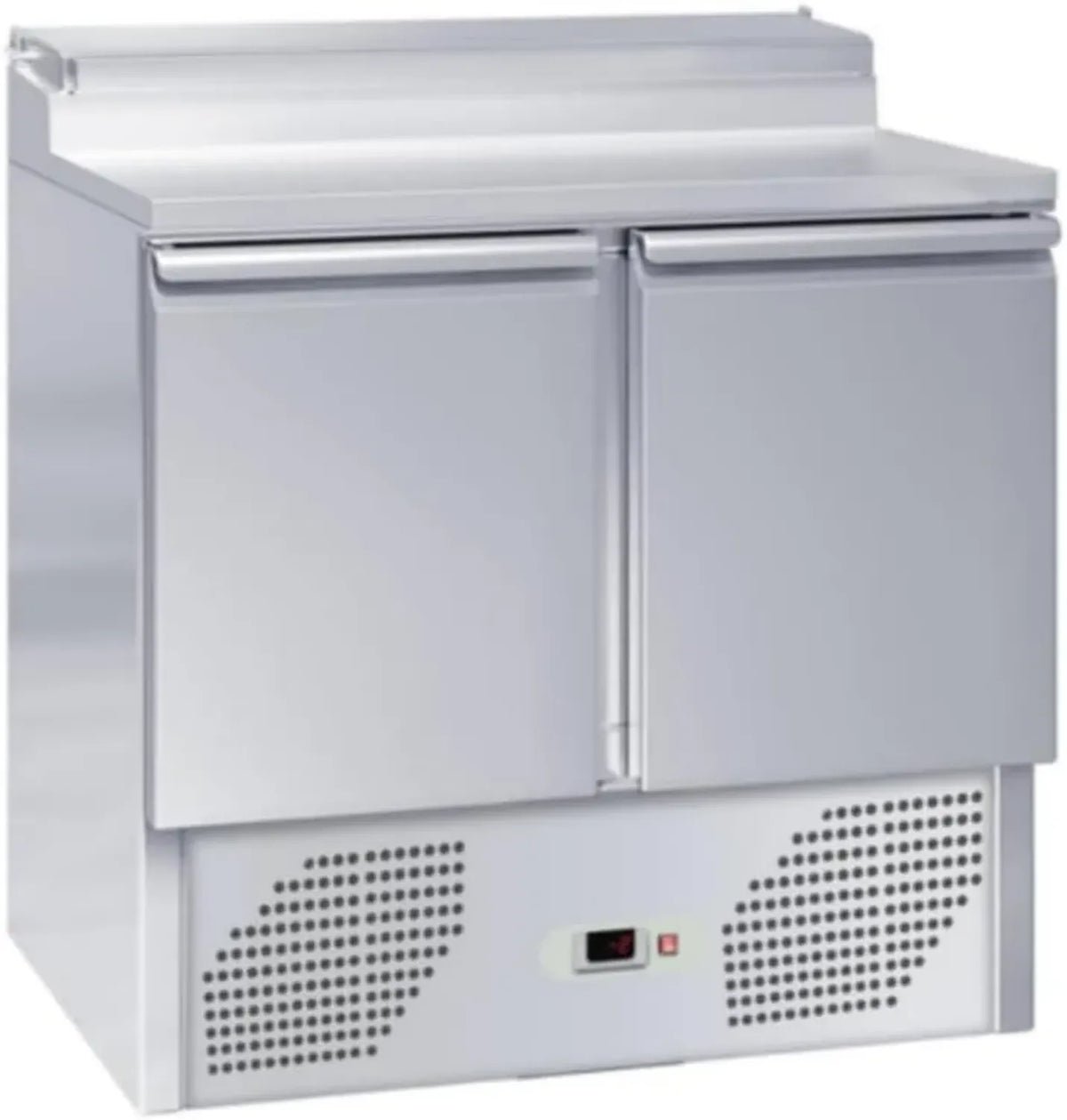 Saladiera refrigerata 240L a 2 porte GN 1/1 - Top con vaschette GN 1/6 - Temperatura -2°/+8°C - Acciaio inox per pizzerie e snack bar