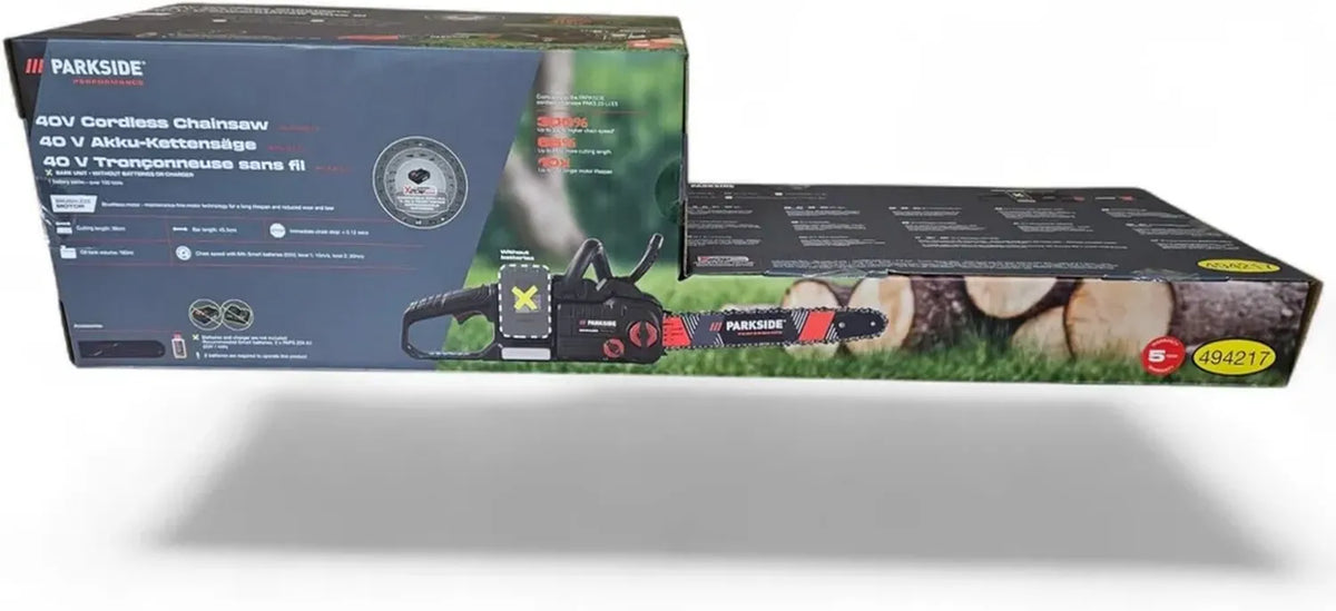 Motosega a Batteria 40V PARKSIDE PERFORMANCE - Modello PPKSA 40 Li, Senza Batteria e Caricatore