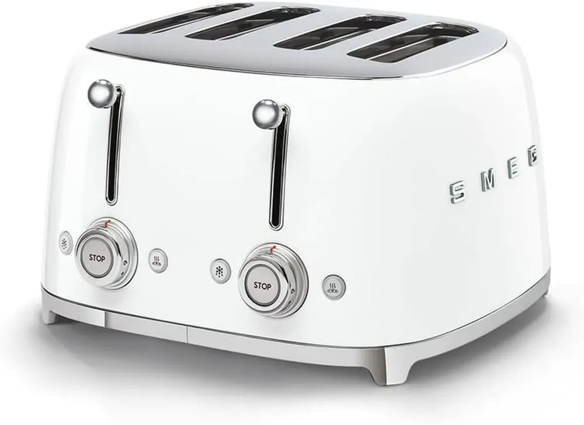 Tostapane Smeg 4 Fette, 2000W, Funzioni Avanzate, Colore Bianco