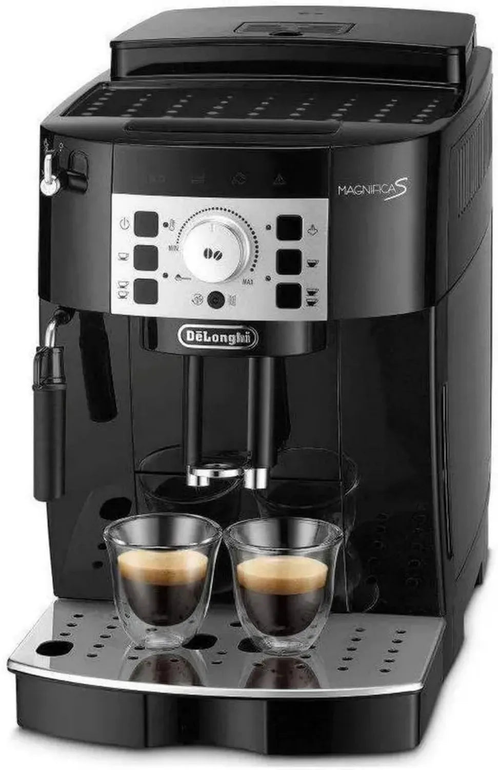 De'Longhi Magnifica S ECAM22.112.B Macchina da Caffè Automatica, Montalatte Integrato Regolabile, Espresso Fresco dal Chicco alla Tazza, Doppia Preparazione, Controllo Preciso della Temperatura, Colore Nero