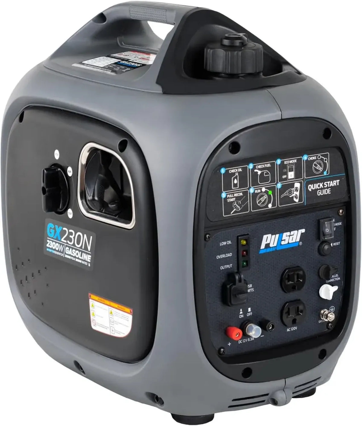 Generatore di Inverter Portatile Pulsar GX230N 2300W con Uscita USB e Funzione Parallela Silenziosa
