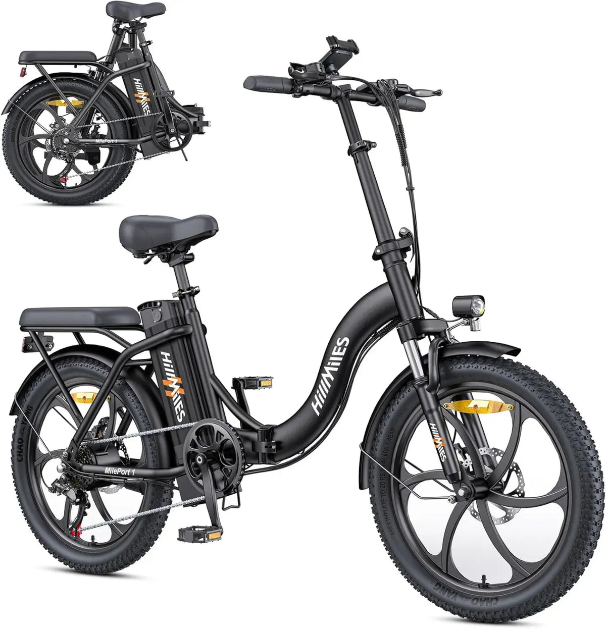 Bicicletta Elettrica Pieghevole Adulti 250W, Batteria 36V Rimovibile, Pneumatici Fat 20x3.0, Velocità 25km/h, Autonomia 100km