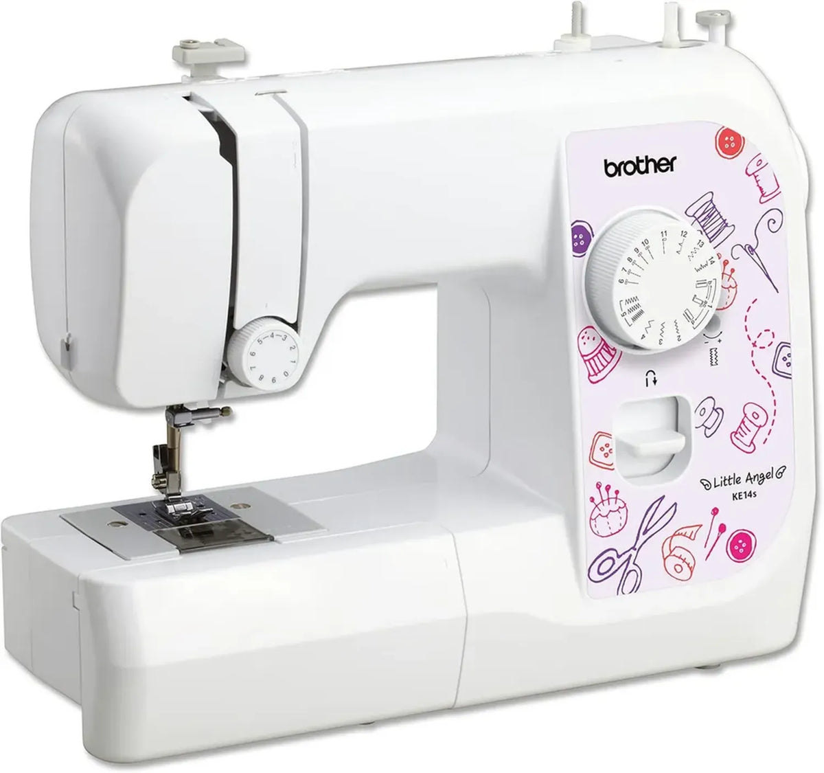 Brother Macchina da Cucire Portatile Bianco e Rosa, 40x15x31 cm