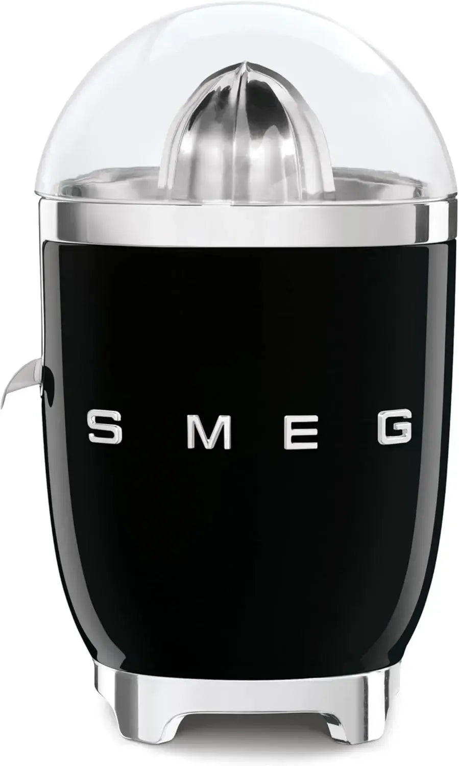Smeg, Spremiagrumi Elettrico Nero con Beccuccio Antigoccia e Cono Universale, 70W