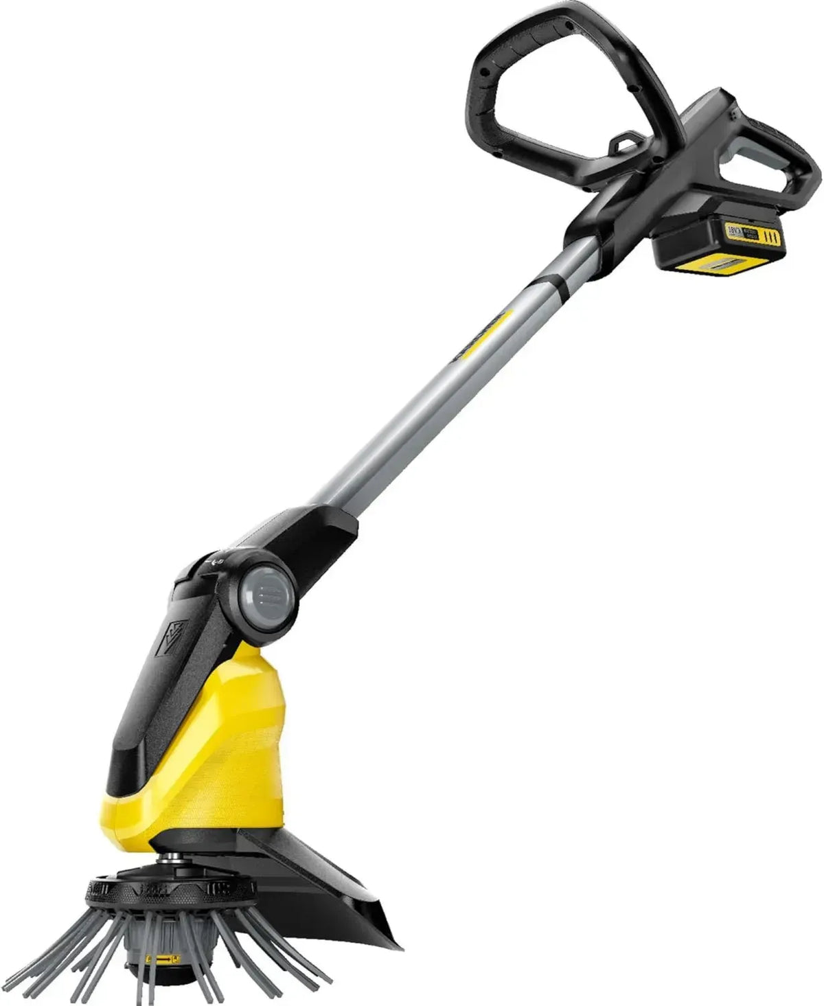 Kärcher WRE 18-55 Set Batteria, Diserbante Elettrico con Spazzola Rotante e Manico Telescopico, Batteria Ricaricabile Inclusa