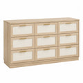 Cassettiera in Legno e Vetro con 8 Cassetti