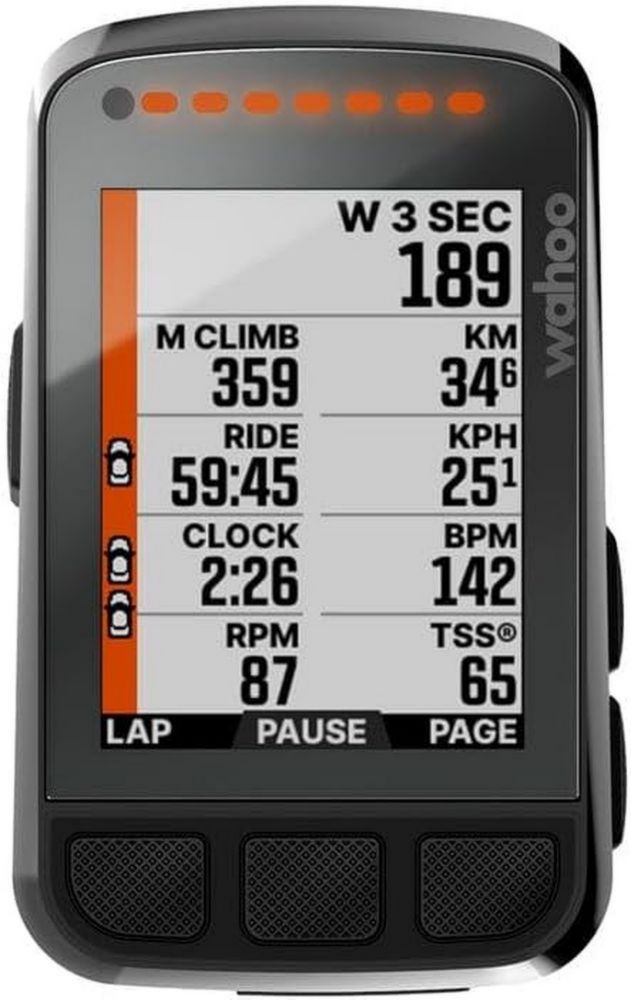 Computer GPS Wahoo Fitness ELEMNT BOLT V2 per Ciclismo, Colore Nero