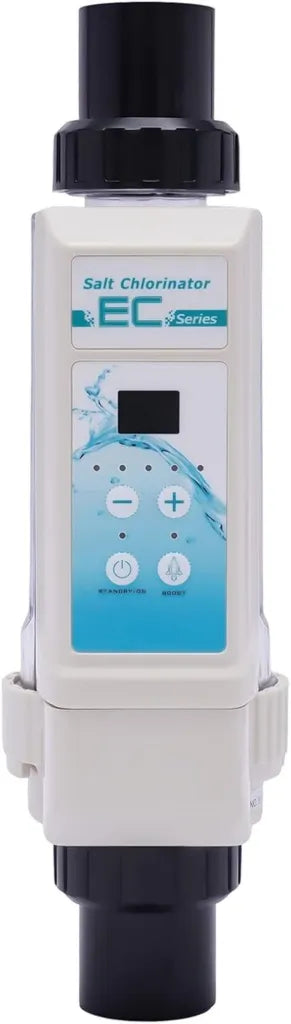 Clorinatore al Sale per Piscine Fino a 50 m³ - Produzione Cloro 8g/h, Design Robusto, Installazione Veloce