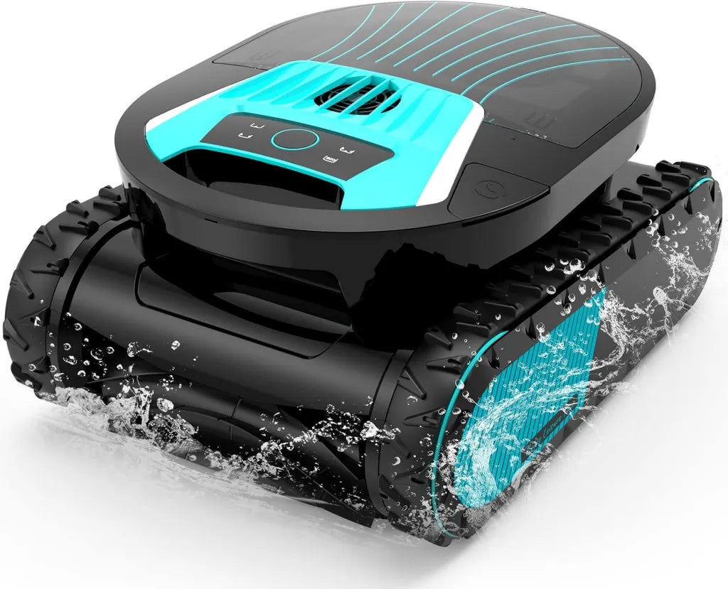 Robot per Pulizia Piscina Pleco PRO, Autonomia 210 Minuti, Controllo App, per Piscine Fino a 200 m², Filtro Doppio, 7 Modalità