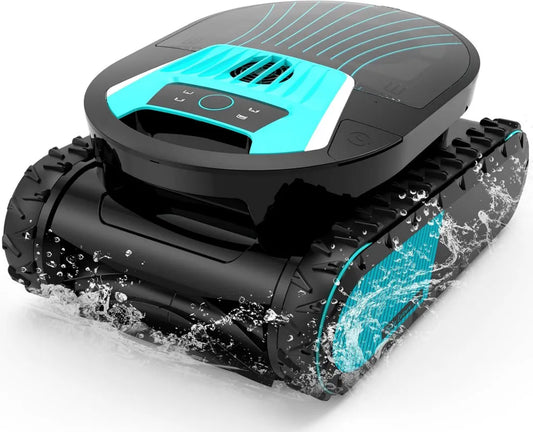 Robot per Pulizia Piscina Pleco PRO, Autonomia 210 Minuti, Controllo App, per Piscine Fino a 200 m², Filtro Doppio, 7 Modalità