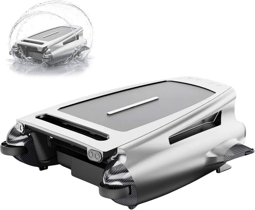 Robot Pulitore Solare per Piscina con Cestello 3,8L e Batteria Integrata, Filtro Fine 450μm, Ricarica Doppia e Tecnologia Antiostacolo