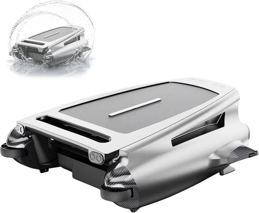 Robot Pulitore Solare per Piscina con Cestello 3,8L e Batteria Integrata, Filtro Fine 450μm, Ricarica Doppia e Tecnologia Antiostacolo