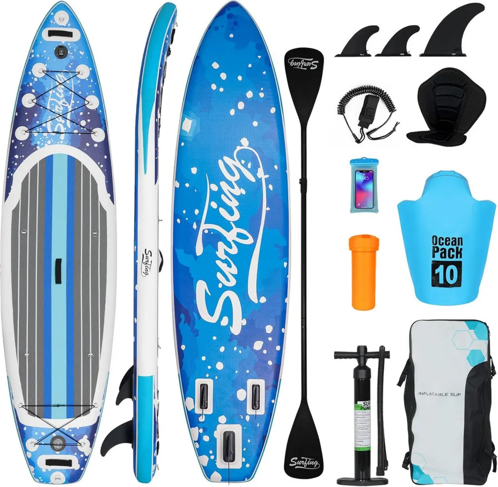 Tavola SUP Gonfiabile 320/335 cm con Sedile Kayak e Accessori Completi