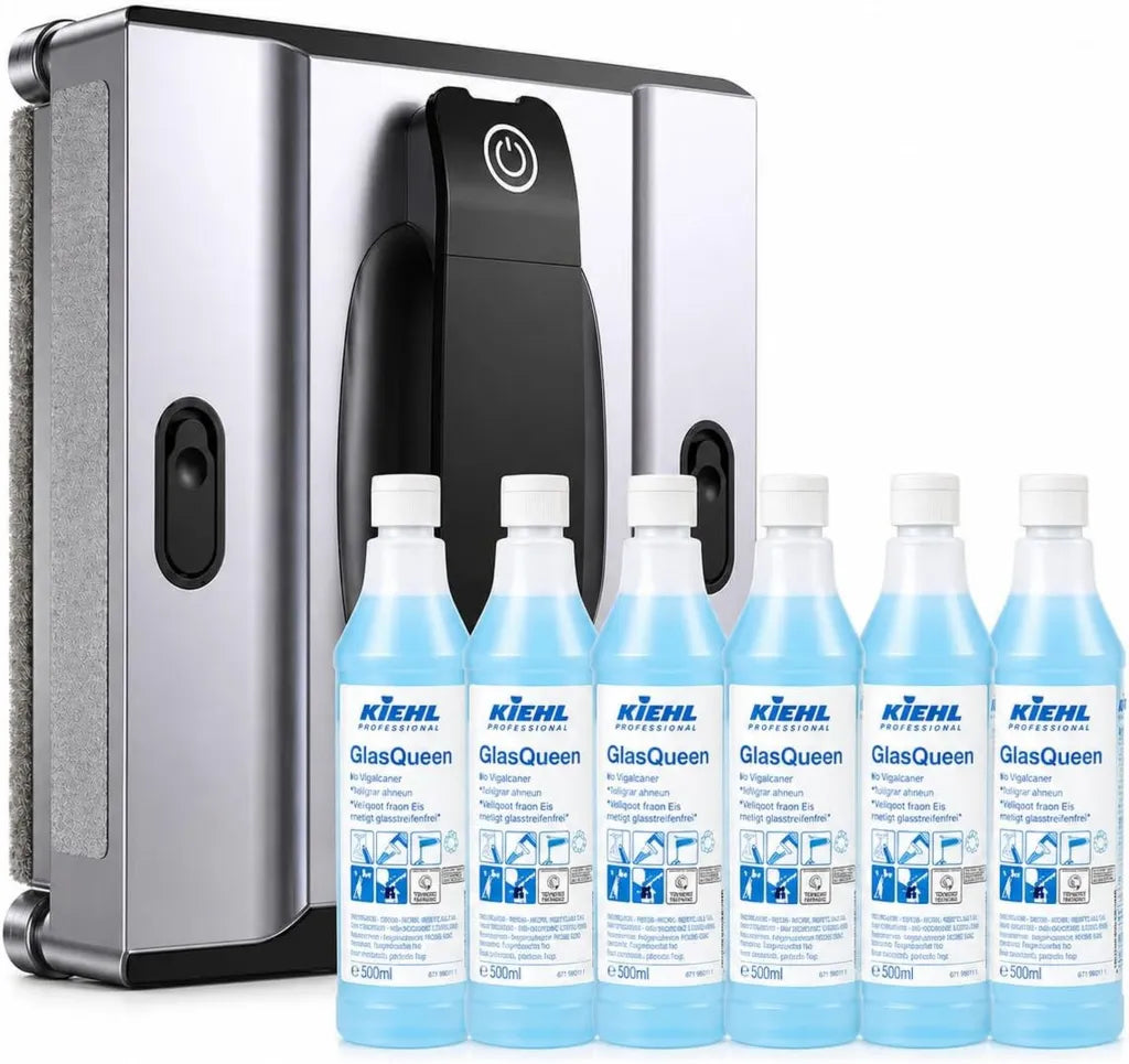 Robot Lavavetri Kiehl GlasQueen con 4 Ugelli Spray e Doppio Serbatoio, Controllo Remoto