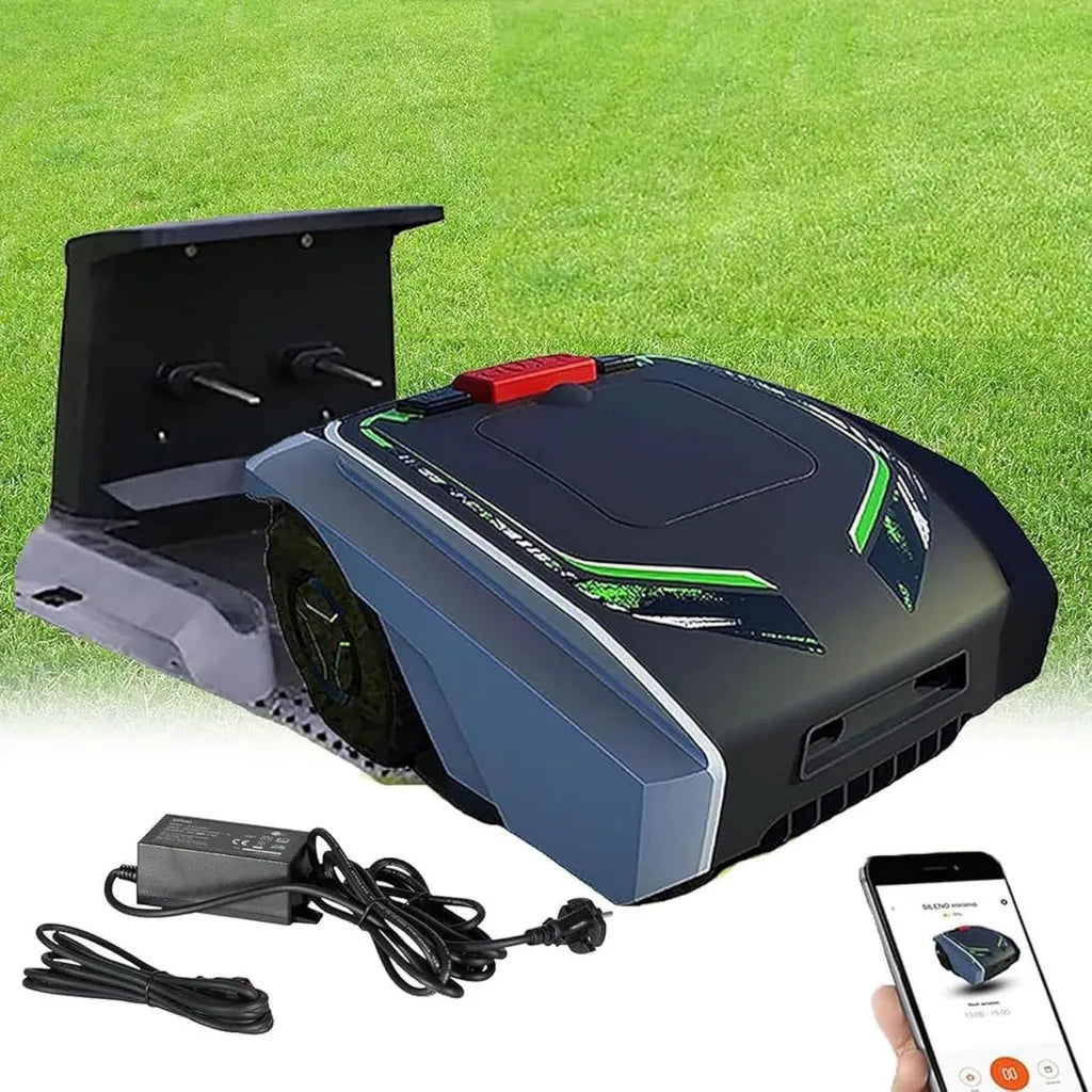 Robot Rasaerba Automatico per Giardini Fino a 1500㎡, Controllo App e Altezza Regolabile