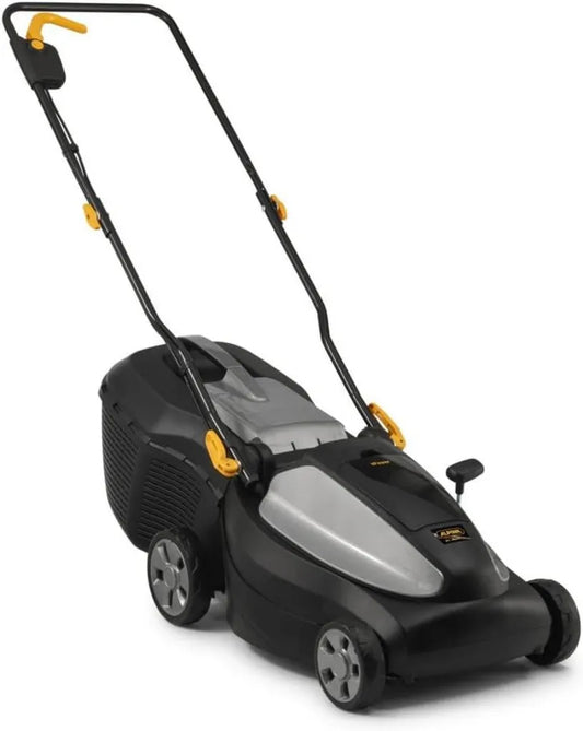 Tagliaerba a Batteria Alpina 38 cm con 2 Batterie 4Ah e Caricatore, Sacco 40L, Regolazione Centrale a 6 Posizioni