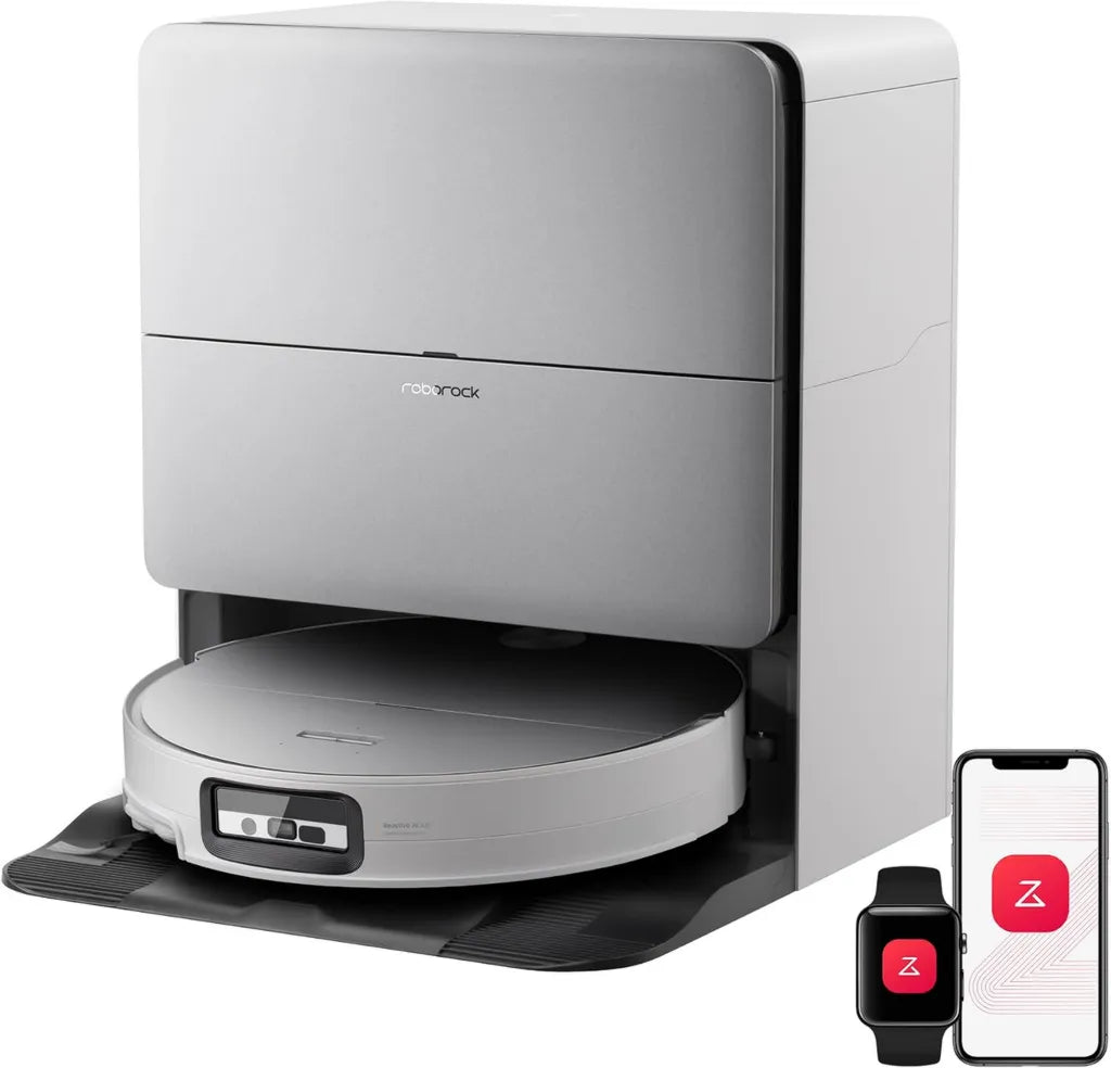 Aspirapolvere Robot Roborock Saros 20 Sonic con 36.000Pa e Motore HyperForce, Sistema Anti-Groviglio, Chassis AdaptiLift, Supera Ostacoli di 8,8 cm, Bianco