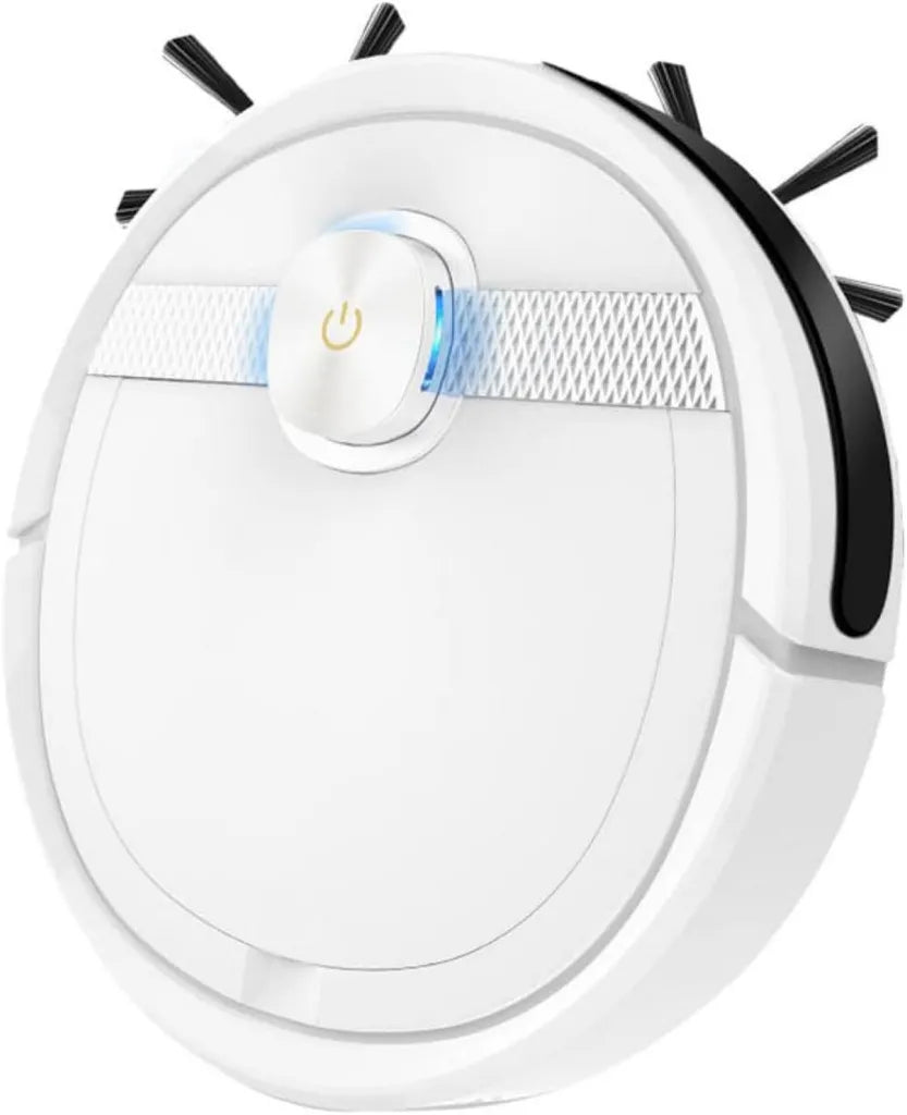 Aspirapolvere Robot Multiuso 1500mAh con Evitamento Ostacoli, per Pulizia Domestica in ABS Bianco