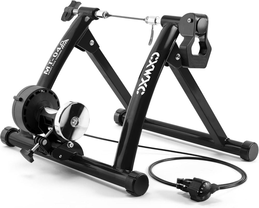 CXWXC Rullo per Allenamento Bici, Pieghevole, in Acciaio, Compatibile con 26-29 Pollici, per Uso Interno