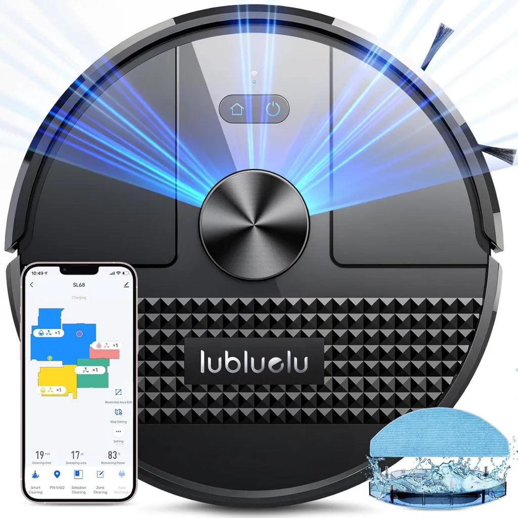 Lubluelu Robot Aspirapolvere 3 in 1 con Potente Aspirazione 4500Pa e Funzione Lavapavimenti