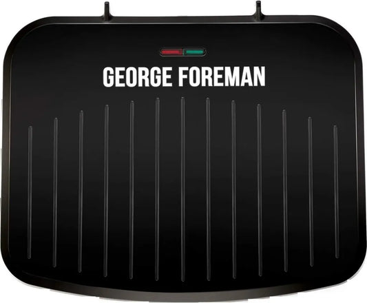 Griglia George Foreman 25810 Medium Fit - Piastra versatile antiaderente per panini e toast, riscaldamento veloce, colore nero