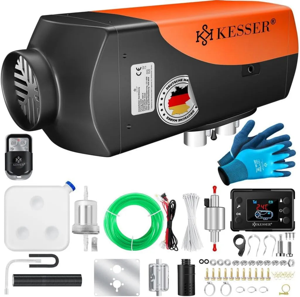 Riscaldatore Diesel 8kW con Telecomando e Display LCD, Arancione