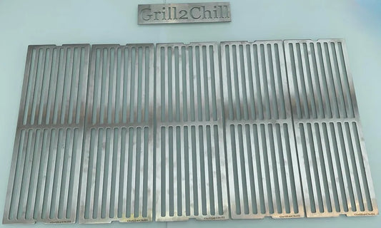 Griglia in acciaio inox per barbecue compatibile con OUTDOORCHEF e Landmann, set 5 pezzi