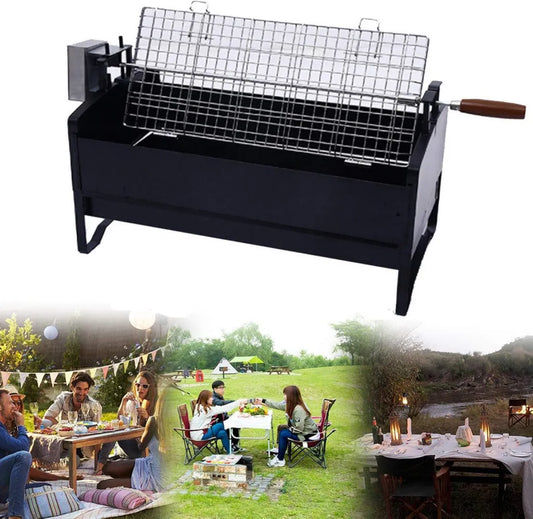 Barbecue Portatile in Acciaio Inox per Campeggio e Feste