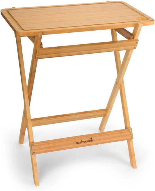 Tavolo da BBQ in Bambù per Esterni, Robusto e Ideale per Picnic, 70x43x81 cm