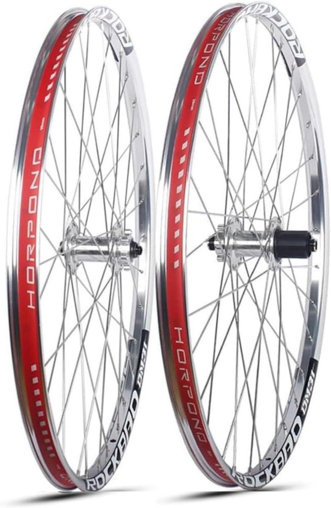 Ruote per Bici da Corsa 26/27,5/29 Pollici, Cerchi in Lega a Doppia Parete con Perno Passante e Cuscinetti Sigillati, Compatibili con Freni a Disco e Cassette 7-11 Velocità