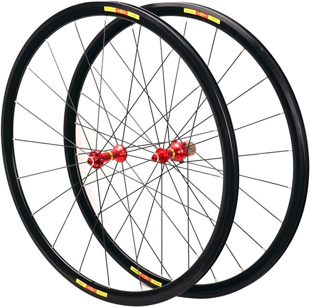 Set Ruote Bici da Corsa 700c con Cerchio in Lega Doppia Parete, Freno C/V, 8-11 Velocità, 1560g