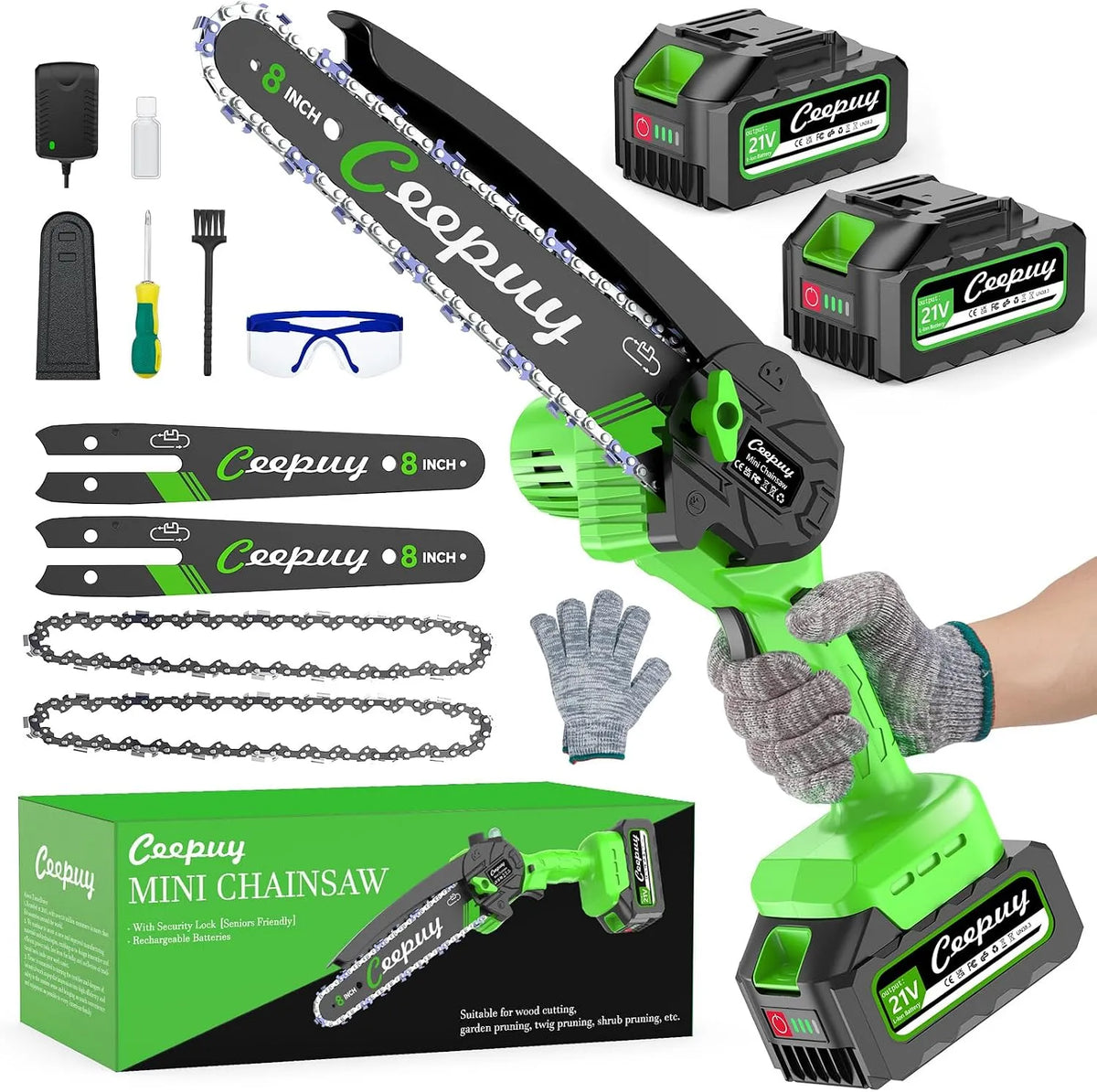 Motosega – a batteria, in legno, 8 Pollici, 880W, per la lavorazione del legno