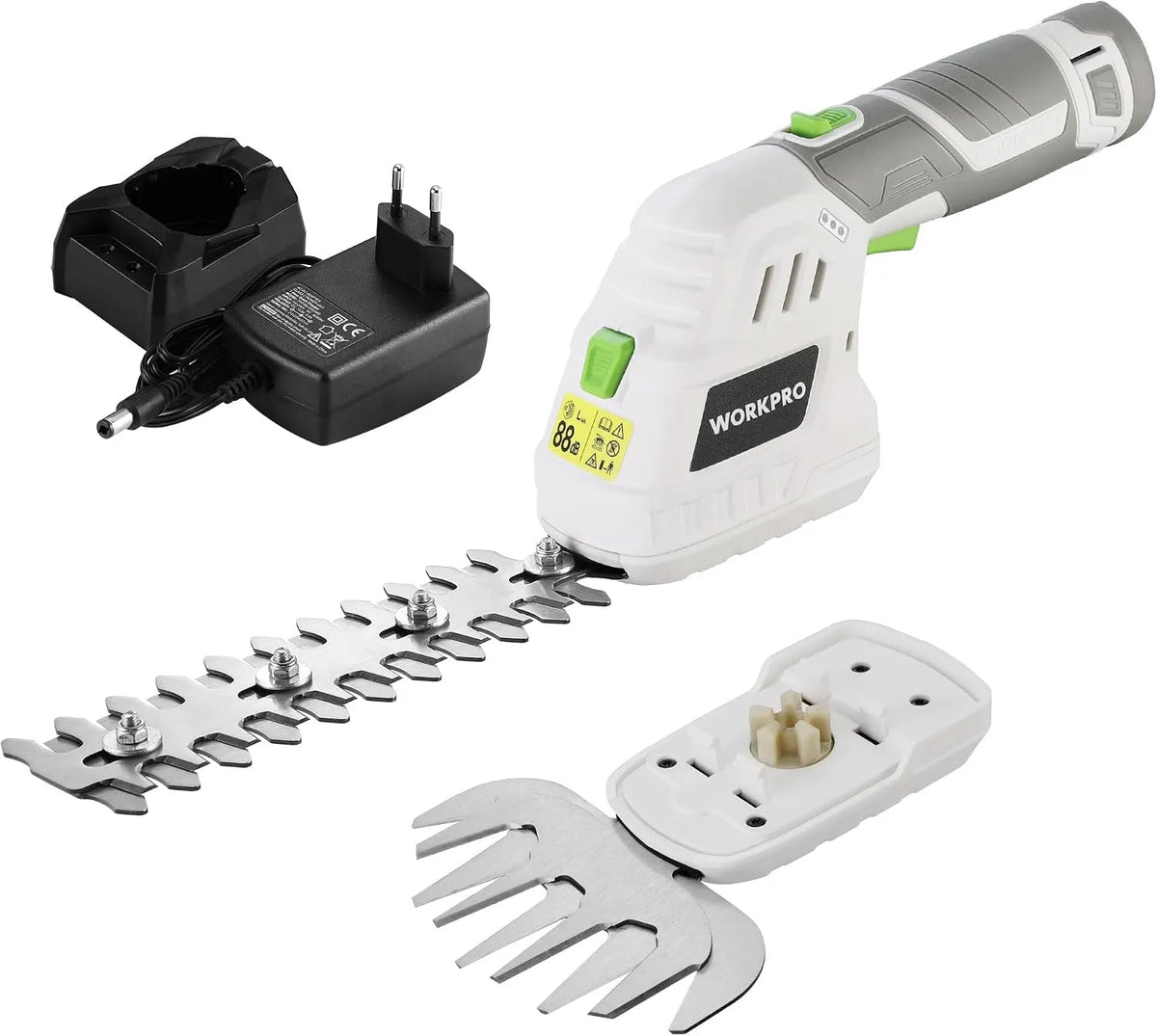 Tagliasiepi: a batteria, 2-in-1, 12V, 2Ah, bianco
