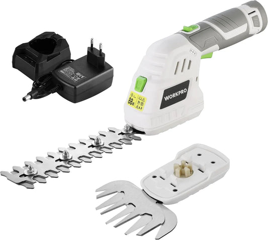 Tagliasiepi: a batteria, 2-in-1, 12V, 2Ah, bianco