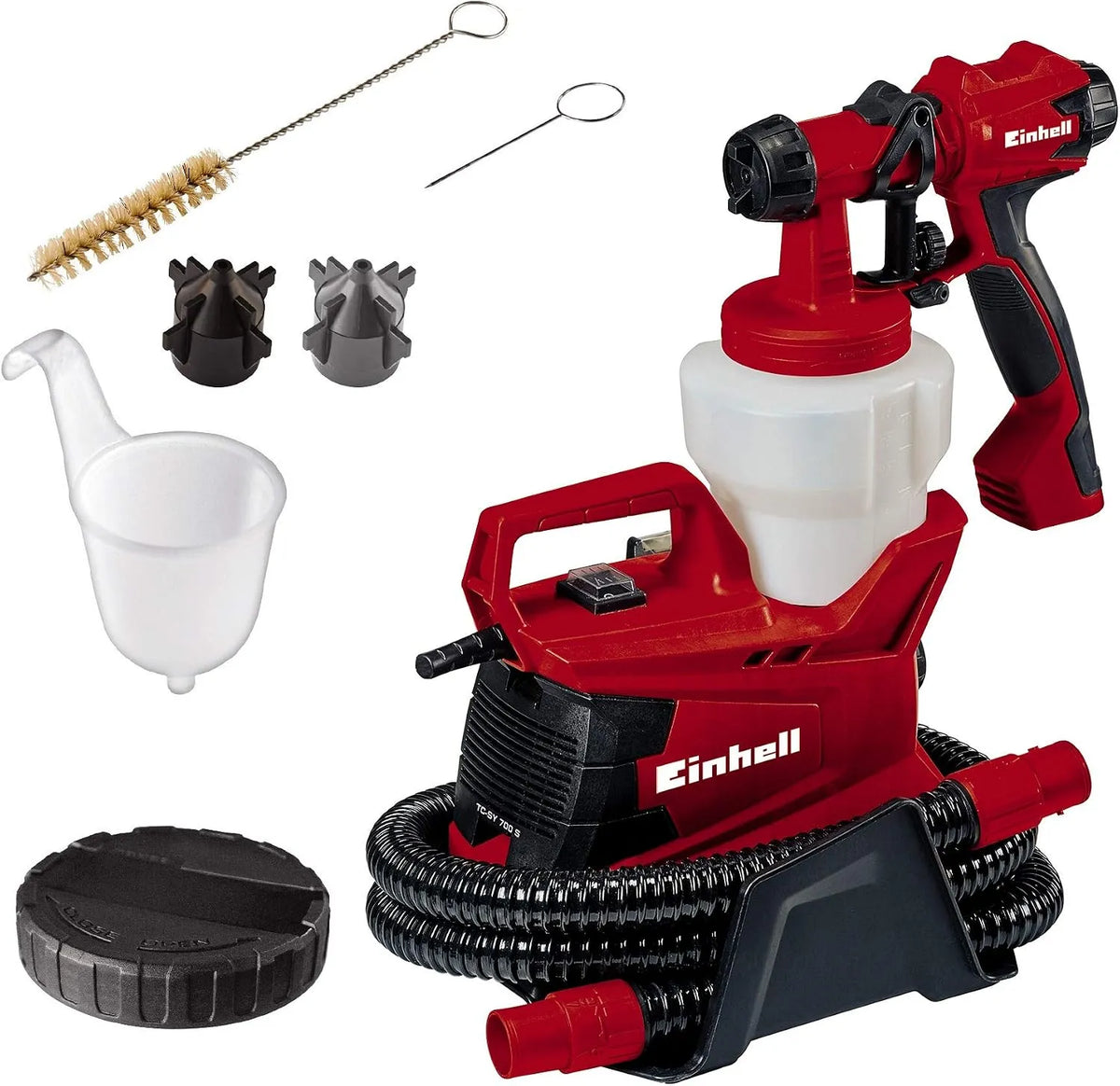 Einhell Kit Pistola Elettrica a spruzzo per Vernice e Accessori: 1000 Ml, 700W