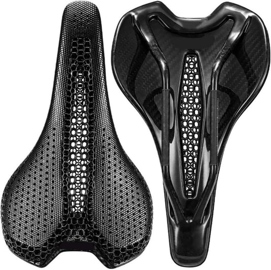 Sella Bicicletta Carbonio 3D 175g per Ciclismo Strada e Triathlon
